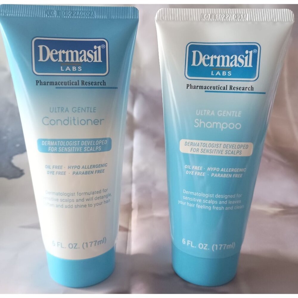 Dermasil Ultra Gentle Shampoo & Conditioner Set 6oz Each Hypoallergenic